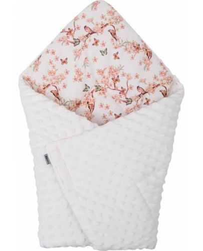 Бебешко одеяло 2 в 1 Bubaba - Бяло, 65 х 65 cm  - 1