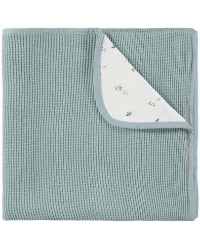 Бебешко памучно релефно одеяло Baby Clic - Mint-Lavanda, 80 х 110 cm - 1