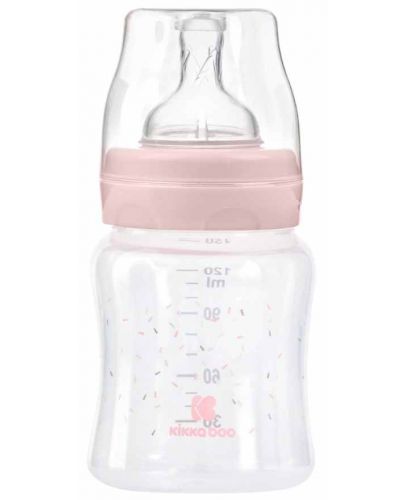 Бебешко шише KikkaBoo Hippo Dreams - РР, 120 ml, розово - 1