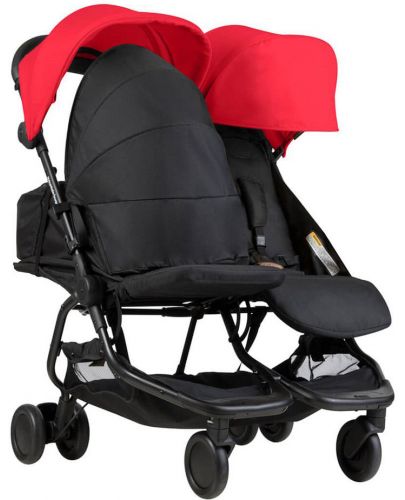  Бебешка количка за близнаци Phil & Teds - Mountain Buggy Nano Duo V1, червена - 3
