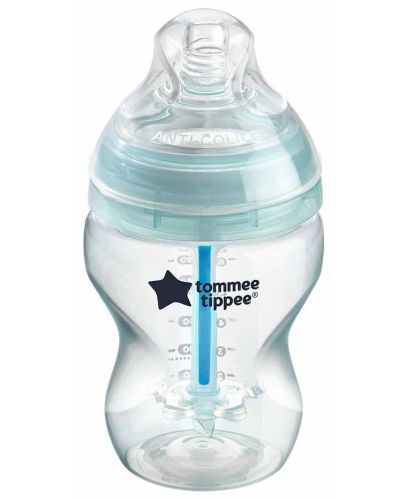 Бебешко шише Tommee Tippee Closer to Nature - Anti-Colic, 260 ml, с биберон 1 капка - 1
