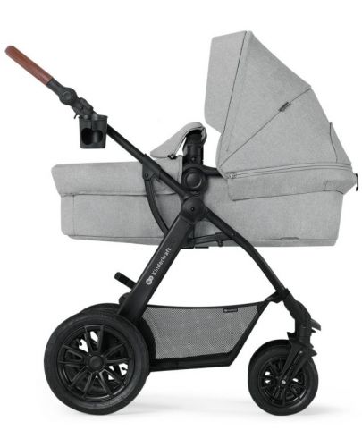 Бебешка количка 3 в 1 KinderKraft - Xmoov, светлосива - 2