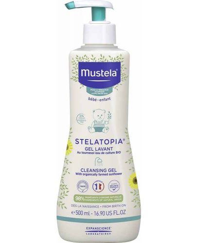 Бебешки душ гел за атопична кожа Mustela Stelatopia - 500 ml - 1