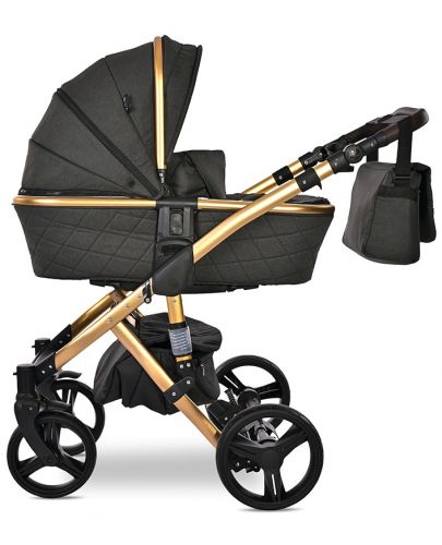 Бебешка количка Lorelli - Rimini Premium, Black Jasper - 3