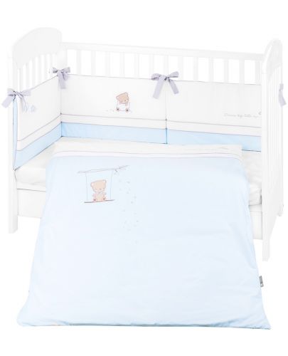 Бебешки спален комплект KikkaBoo Dream Big - 2 части, син, 60 x 120 cm - 1