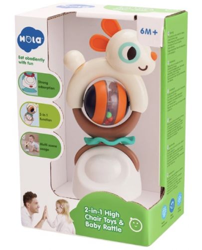 Бебешка активна играчка с вакуум Hola Toys - Зайче - 2