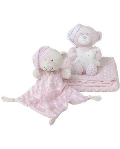 Бебешки комплект за сън Interbaby - Къщичка розова, 3 части - 1