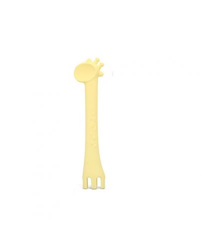 Kikkaboo Лъжица силиконова Giraffe Жълта - 1