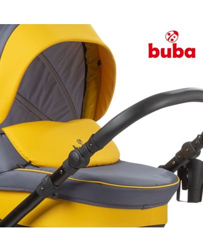 Бебешка комбинирана количка  3в1 Buba - Bella 716, Pewter-Yellow - 3