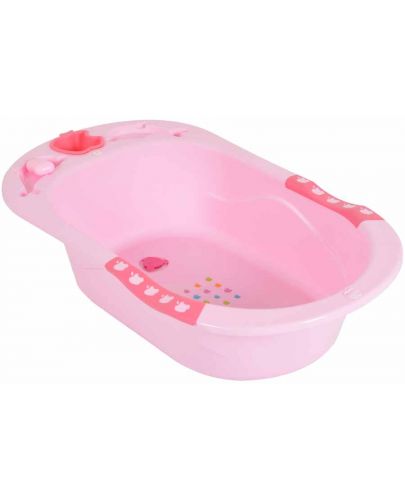 Бебешка вана с подложка Cangaroo - Larissa, 89 cm, розова - 3