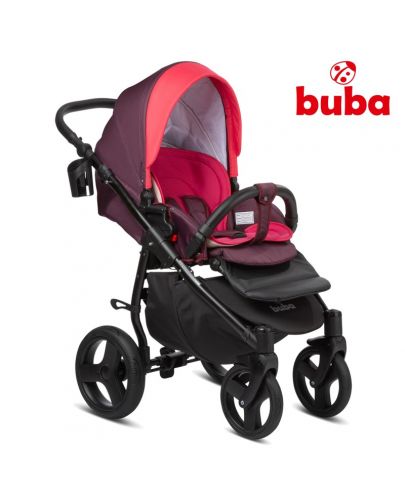 Бебешка комбинирана количка 3в1 Buba - Bella 706, Burgundy - 4