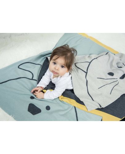 Бебешко одеяло Lassig - Коте, 75 х 100 cm - 4
