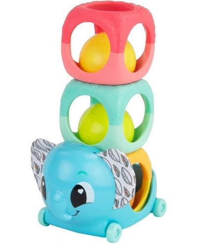 Бебешка играчка Lamaze - Слонче с блокчета за подреждане - 1