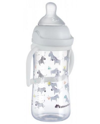 Бебешка бутилка с дръжки Bebe Confort - Emotion Physio, 270 ml, White Savannah - 2