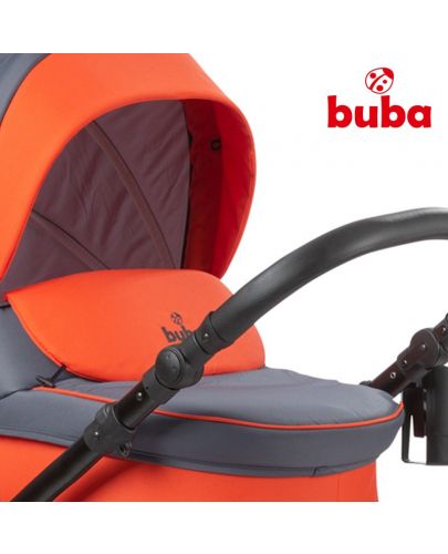 Бебешка комбинирана количка 3в1 Buba - Bella 713, Pewter-Orange - 3
