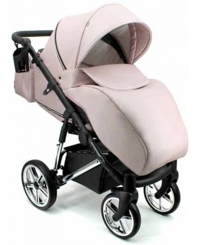 Бебешка количка 3 в 1 Adbor - Avenue 3D, розова - 2