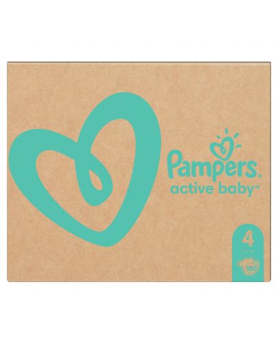 Бебешки пелени Pampers - Active Baby 4, 180броя  - 3