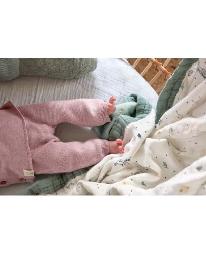 Бебешки панталон Lassig - 74-80 cm, 7-12 месеца, розов - 2