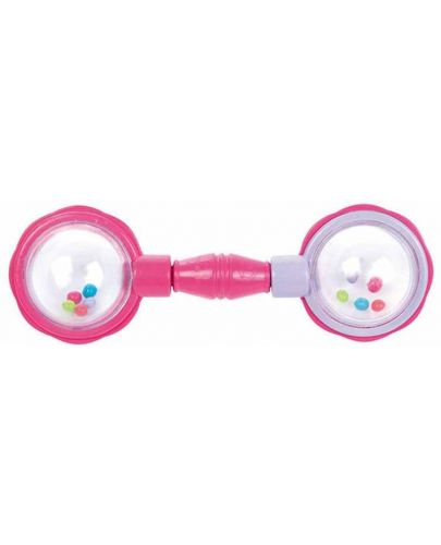 Бебешка дрънкалка Canpol - Гира с топчета, розова - 1