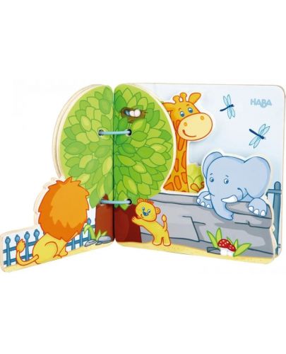 Бебешка дървена книжка Haba - Дивите животни - 3