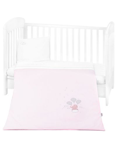 Бебешки спален комплект от 3 части Kikkaboo Dream Big - С бродерия, Pink - 1