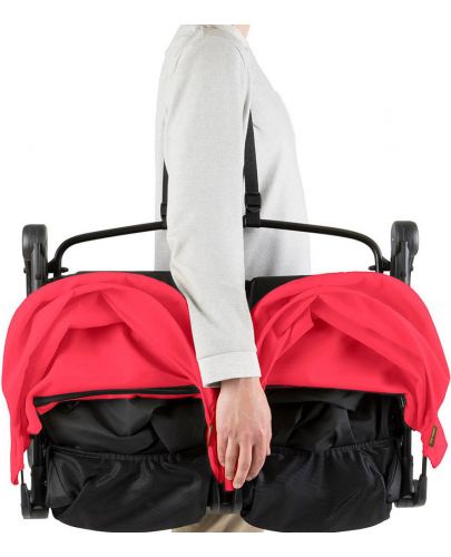  Бебешка количка за близнаци Phil & Teds - Mountain Buggy Nano Duo V1, червена - 6