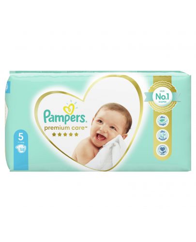 Бебешки пелени Pampers - Premium Care 5, 58 броя  - 3