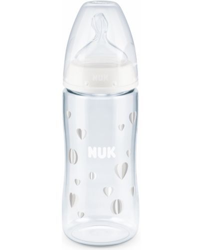 Бебешко шише Nuk First Choice - Temperature control, 300 ml, бяло - 1