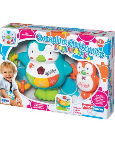 Бебешка играчка RS Toys - Пингвинчета със звук и светлина - 1