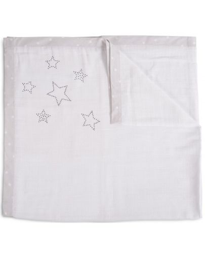 Бебешко одеяло Cangaroo - Stars, сиво, 100 х 120 cm  - 1