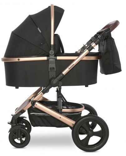 Бебешка количка с твърд кош Lorelli - Boston, Black - 3
