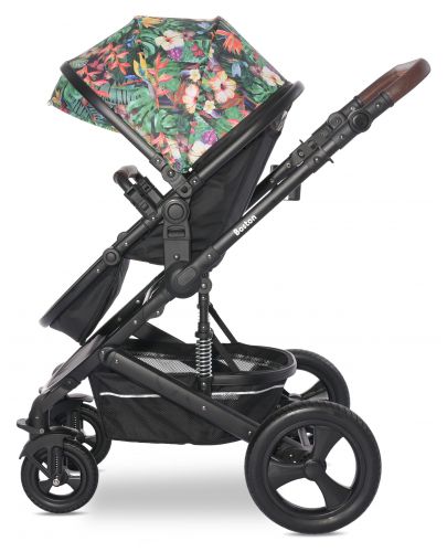 Бебешка количка с твърд кош Lorelli - Boston, Tropical Flowers - 8