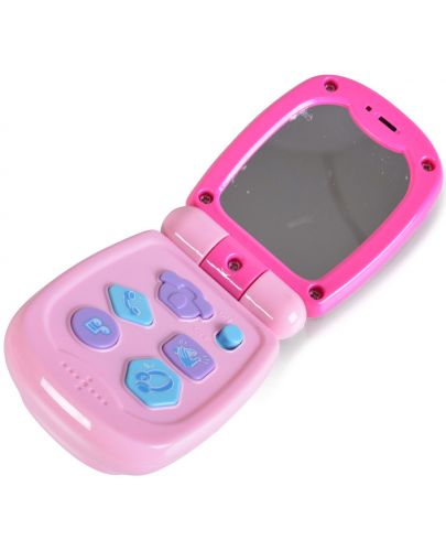 Бебешка играчка Moni Toys - Телефон с капаче, pink - 3