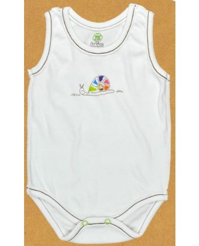 Бебешко боди потник For Babies - Цветно охлювче, 1-3 месеца - 1