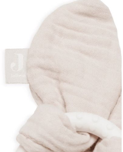 Бебешка силиконова гризалка Jollein - Bunny Ears Nougat - 3