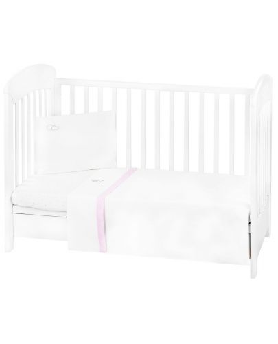 Бебешки спален комплект от 3 части KikkaBoo Dream Big - С бродерия, EU Style, 60 х 120 cm, розов - 1