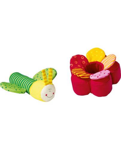 Бебешка мека играчка Haba, Цвете и пеперуда - 2