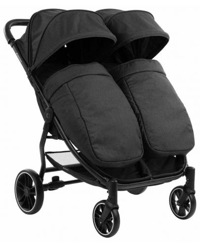 Бебешка количка за близнаци KikkaBoo - Happy 2, черна - 5