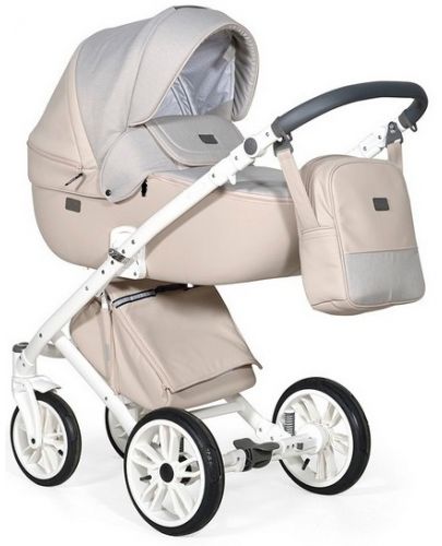 Комбинирана детска количка 2в1 Baby Giggle - Porto, бежова - 1