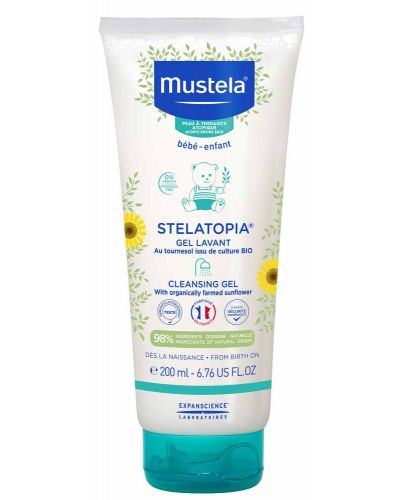 Бебешки душ гел за атопична кожа Mustela Stelatopia - 200 ml - 1