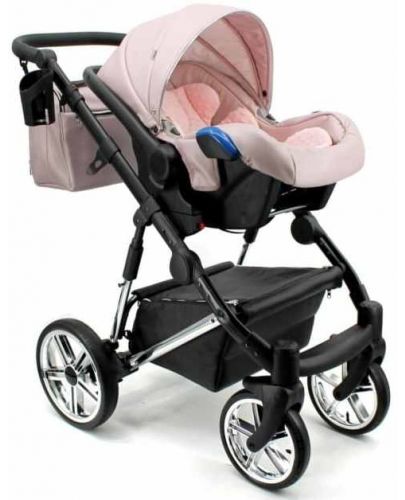Бебешка количка 3 в 1 Adbor - Avenue 3D, розова - 5