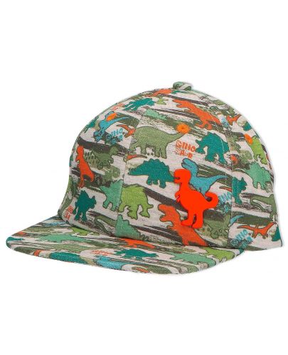 Бейзболна шапка с UV 50+ защита Sterntaler - 57 cm, 8+ години, динозаври - 1