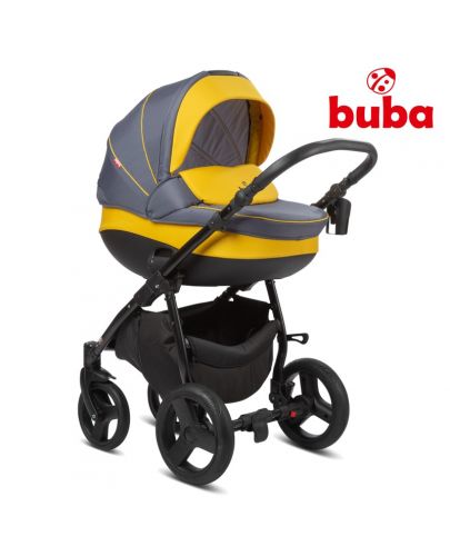 Бебешка комбинирана количка  3в1 Buba - Bella 716, Pewter-Yellow - 2
