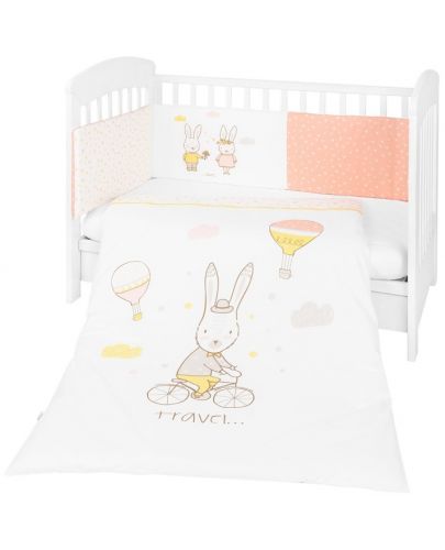 Бебешки спален комплект Kikka Boo - Rabbits in Love, 2 части - 1