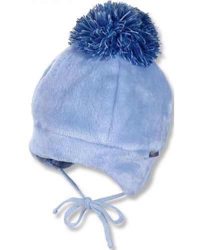 Бебешка зимна шапка с пискюл Sterntaler - 41 cm, 4-5 месеца, светлосиня - 1