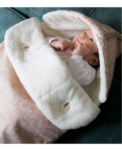 Бебешко чувалче BabyJem - Сьомга, с цветя, 43 x 80 cm - 6