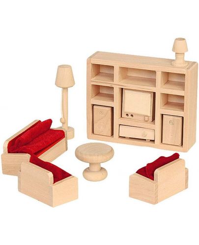 Комплект мини мебели от дърво Beluga - Дневна - 1