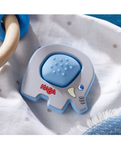 Бебешка силиконова гризалка Haba - Слон - 3