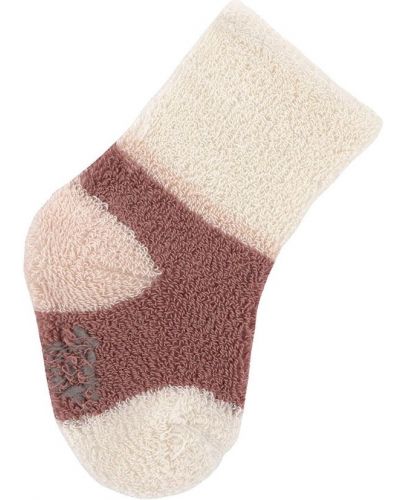 Бебешки чорапи Lassig - 0-4 месеца, бели-розови, 3 чифта - 5