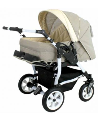 Бебешка количка за близнаци Adbor - Duo Stars, цвят D-03, черна - 3